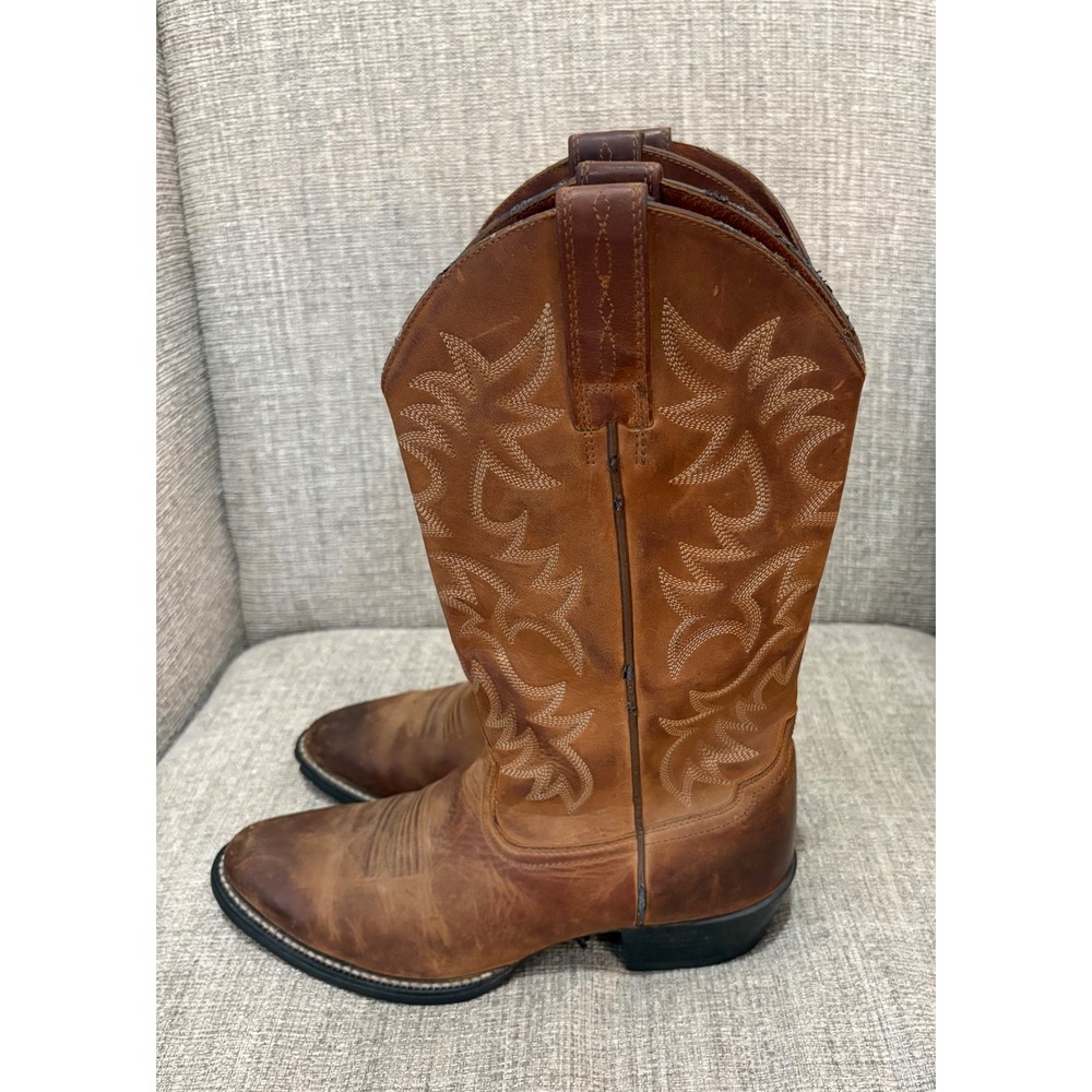 Ariat Heritage Western Boots Mens 7.5 D Brown Leather Round Toe Cowhide 10002204